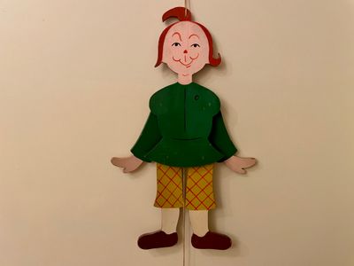 Burattino d’epoca fatto a mano - Personaggio Moritz (Max und Moritz)
