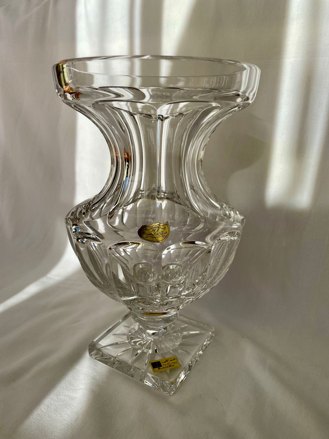 Vaso in Cristallo di altà qualità - Cristal de Paris, Soffiato e Tagliato a Mano - Anni ’70