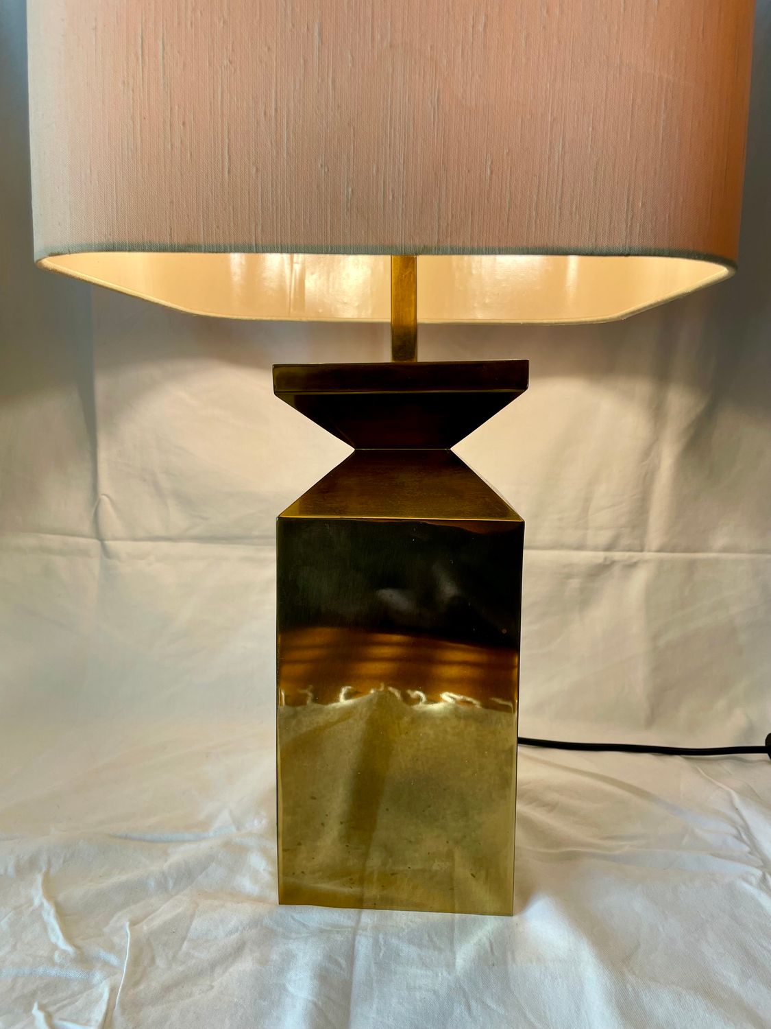 Lampada da tavolo in ottone, Montagna Grillo &amp; Tonello, anni &#39;70