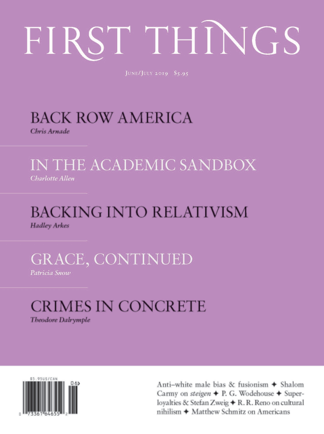 First Things June/July 2019