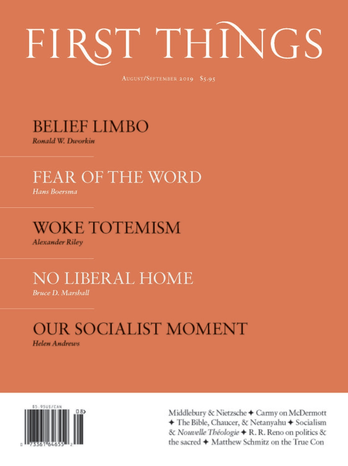First Things August/September 2019