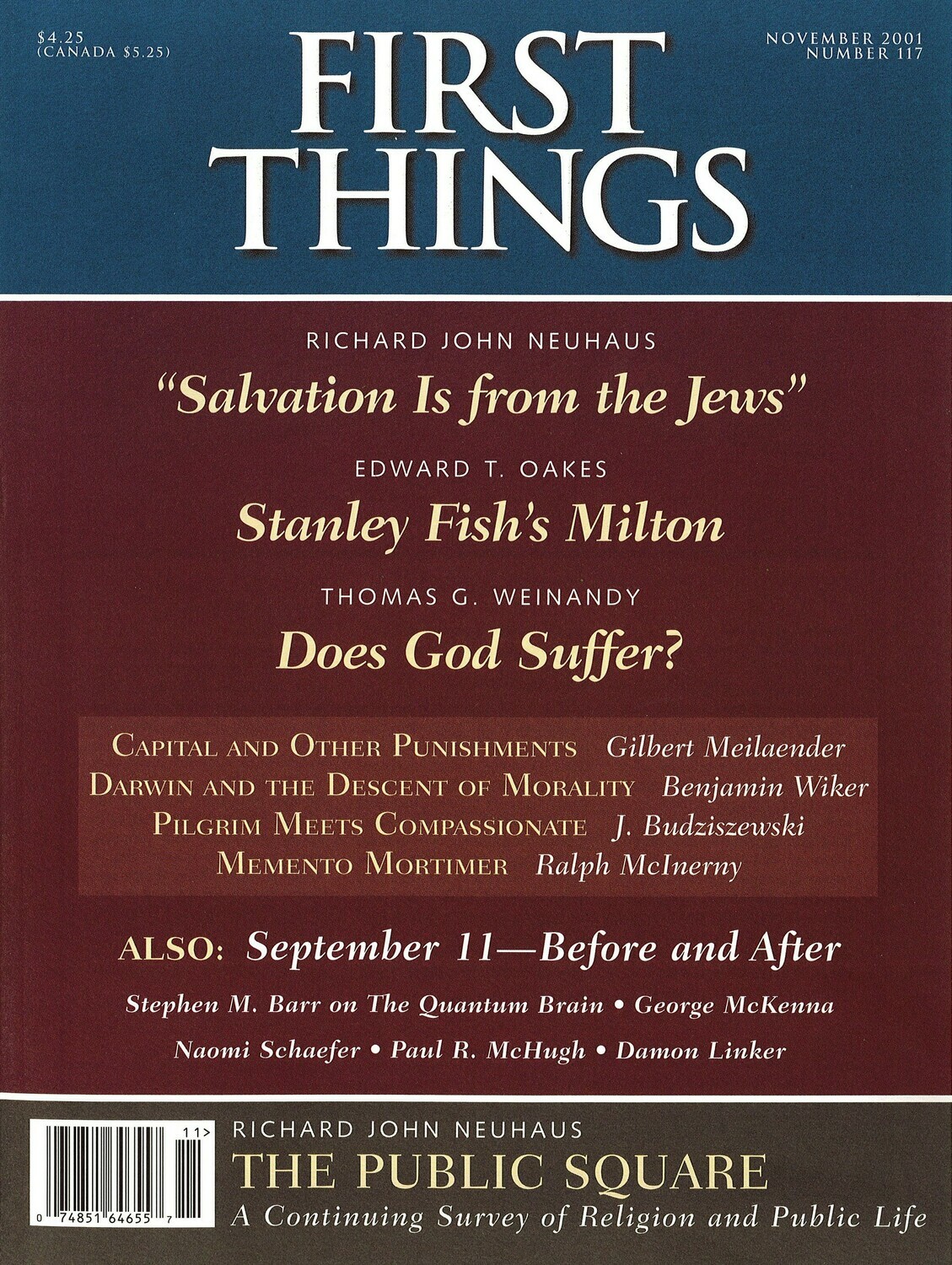 DP - First Things Nov 2001