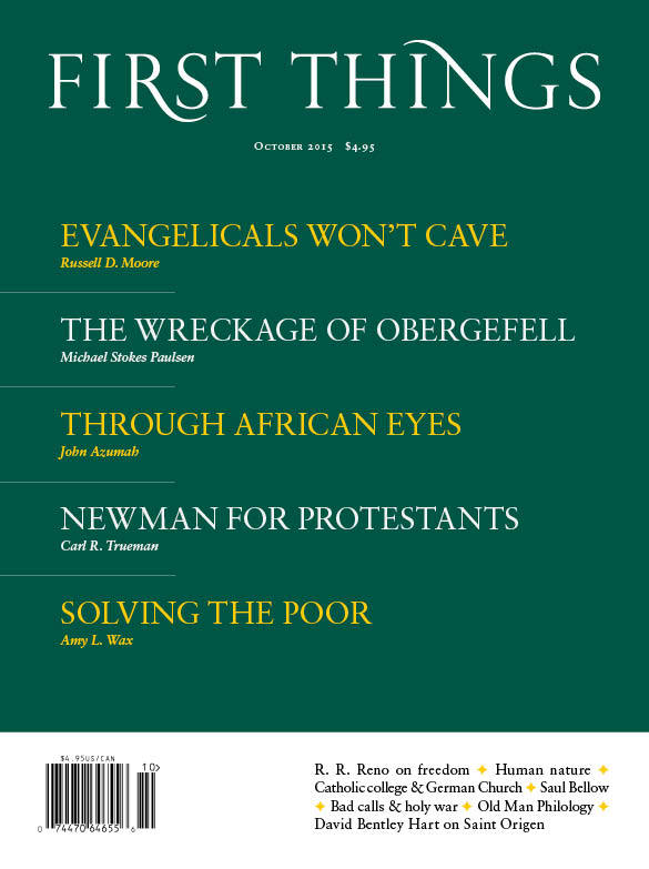 First Things October 2015