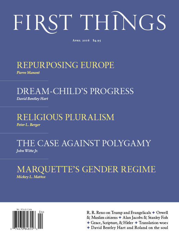 First Things April 2016