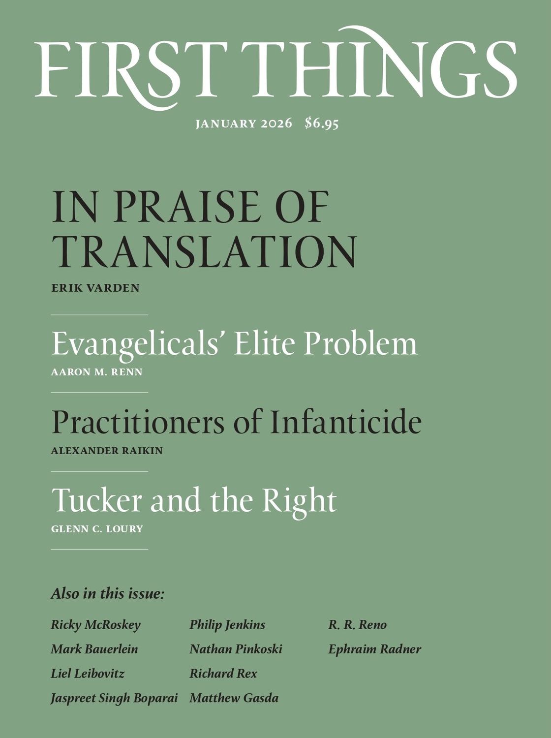 First Things January 2026