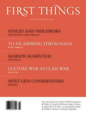 First Things August/September 2018