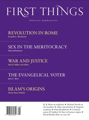 First Things Feb 2013