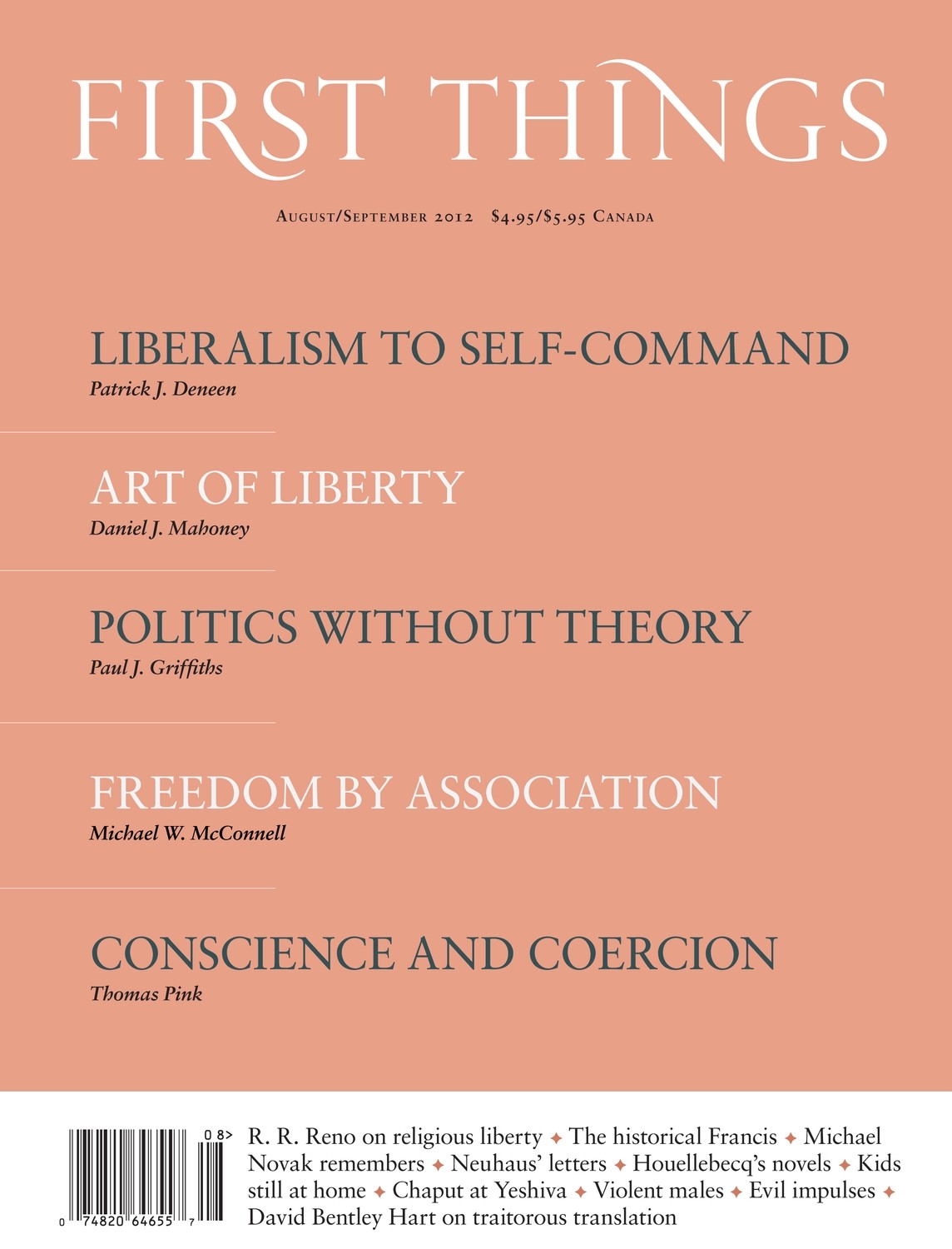 First Things Aug/Sep 2012