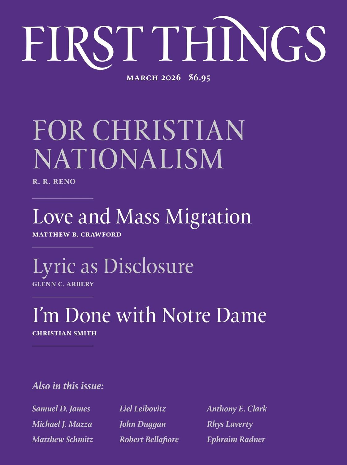 First Things March 2026