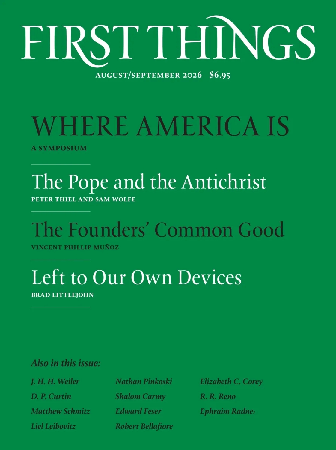 First Things Aug/Sept 2026