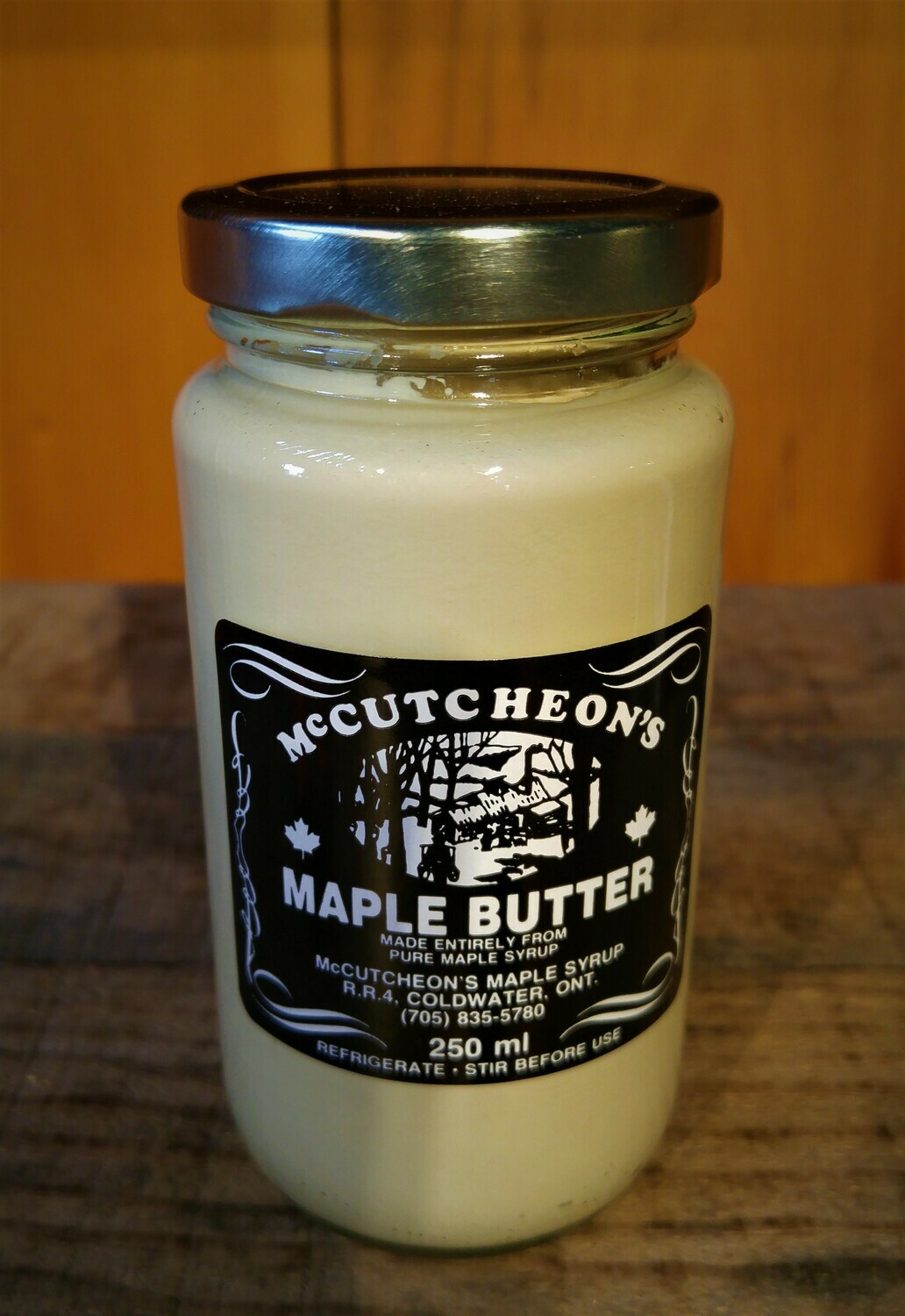 250ml Pure Maple Butter Glass Bottle - Available for pickup order only - Not shipped 250ml Pure Maple Butter Glass Bottle - Available for pickup order only - Not shipped