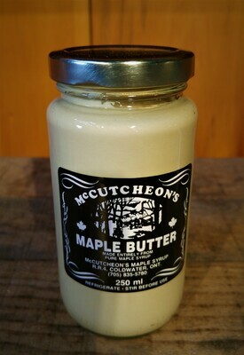 250ml Pure Maple Butter Glass Bottle - Available for pickup order only - Not shipped
