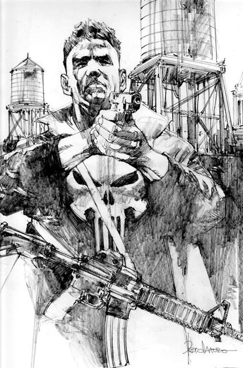 Punisher Original Drawing Punisher Original Drawing