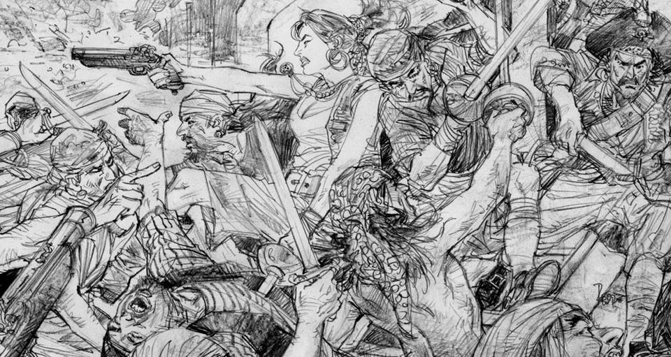 Fighting time original drawing Fighting time original drawing