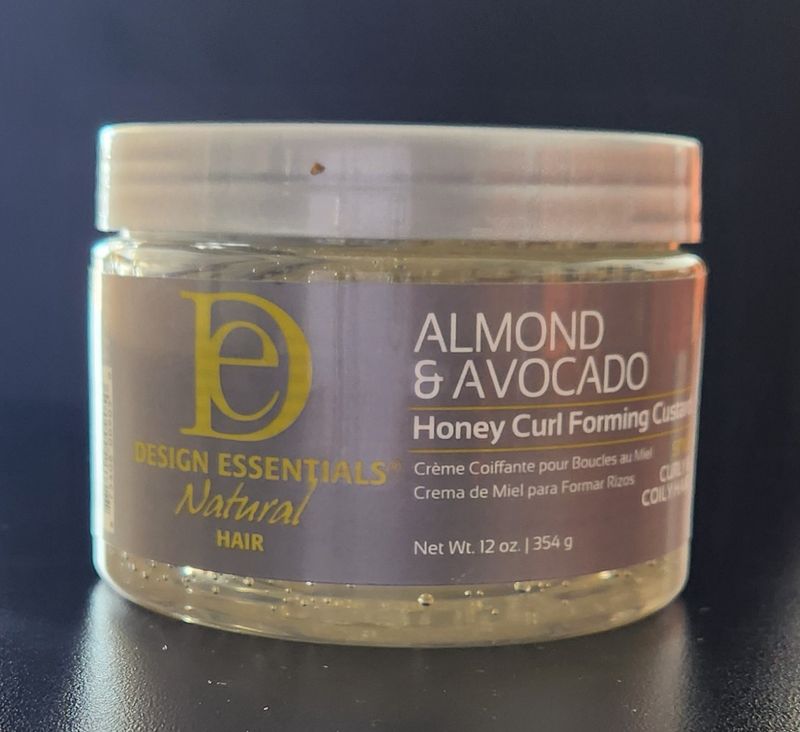 Design essentials almond and avocado honey curl forming custard 12 oz
