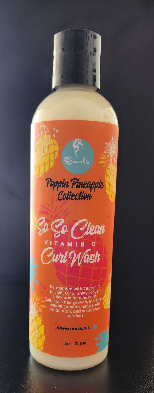 CURLS POPPIN PINEAPPLE SO SO CREAM CURL WASH 8 oz