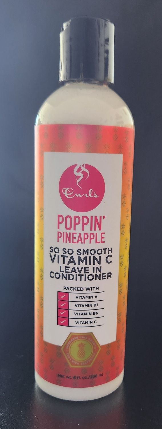 CURLS POPPIN PINEAPPLE SO SO SMOOTH VITAMIN C LEAVE IN CONDITIONER 8 oz