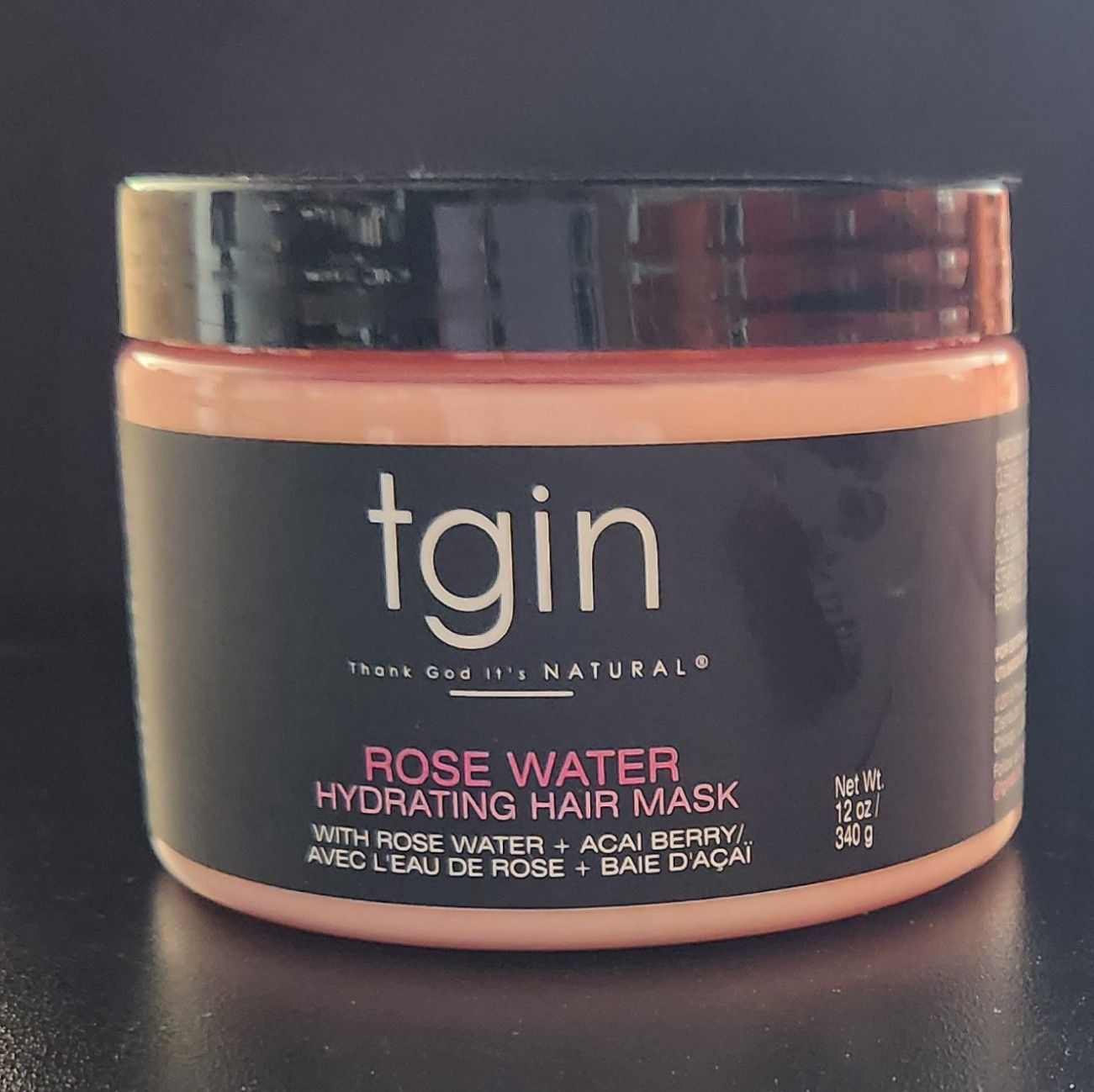 TGIN ROSE WATER HYDRATING HAIR MASK ROSE WATER AND AÇAÍ BERRY 12 oz
