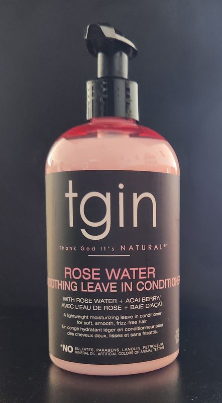 TGIN ROSE WATER SMOOTHING LEAVE IN CONDITIONER ROSE WATER AND AÇAÍ BERRY 13 oz