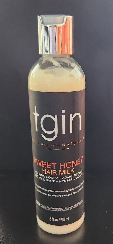 TGIN SWEET HONEY HAIR MILK RAW HONEY AND AGAVE NECTAR 8 oz