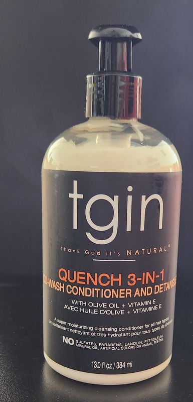 TGIN QUENCH 3n1 CO WASH CONDITIONER AND DETANGLER OLIVE OIL AND VITAMIN E 13 oz