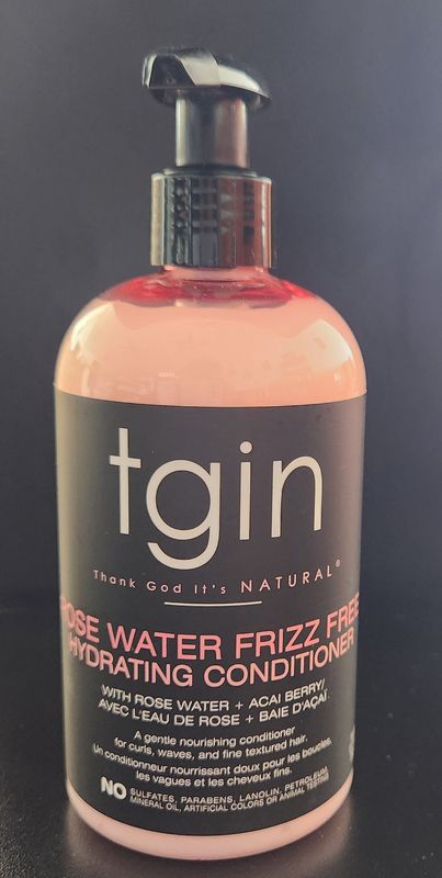 TGIN ROSE WATER FRIZZ FREE HYDRATING CONDITIONER ROSE WATER AND AÇAÍ BERRY 13 oz