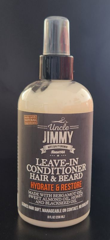 UNCLE JIMMY LEAVE IN CONDITIONER HAIR AND BEARD 8 oz