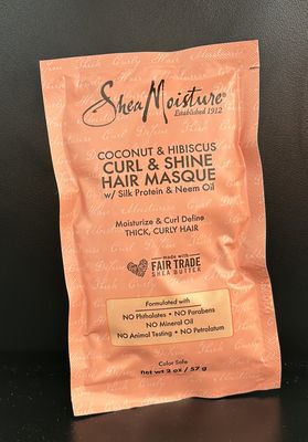 Shea moisture coconut and hibiscus curl and shine hair masque 2 oz
