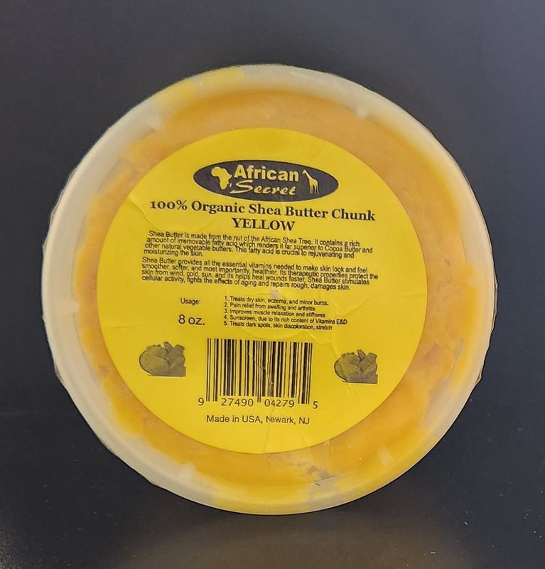 African Secret Shea Butter CHUNK 8 oz