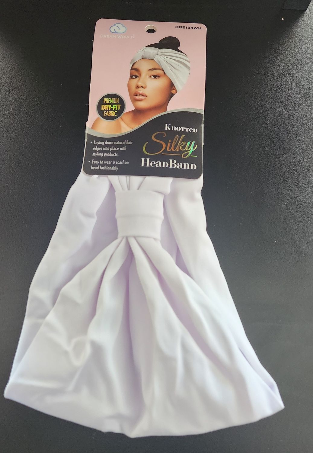 Dream world silky head band white
