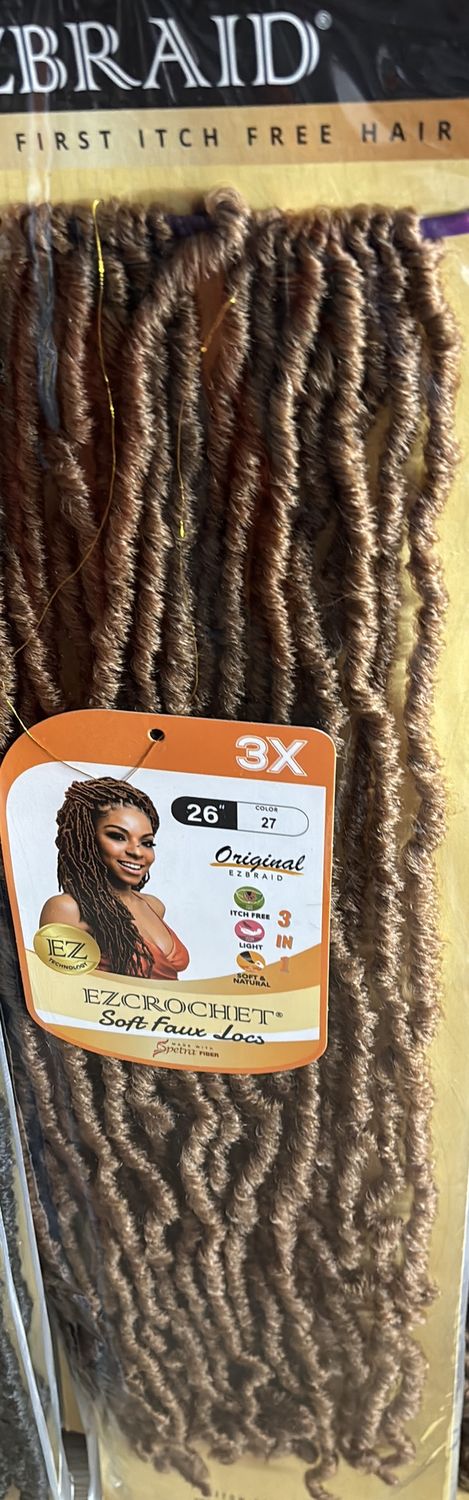 EZ BRAIDS Soft Faux Locs 27  3X 26"