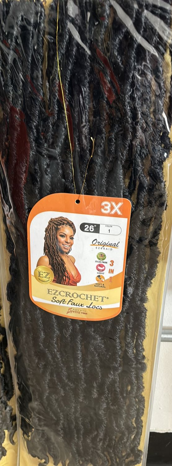 EZ Braid Crochet 1 soft faux  3X 26”