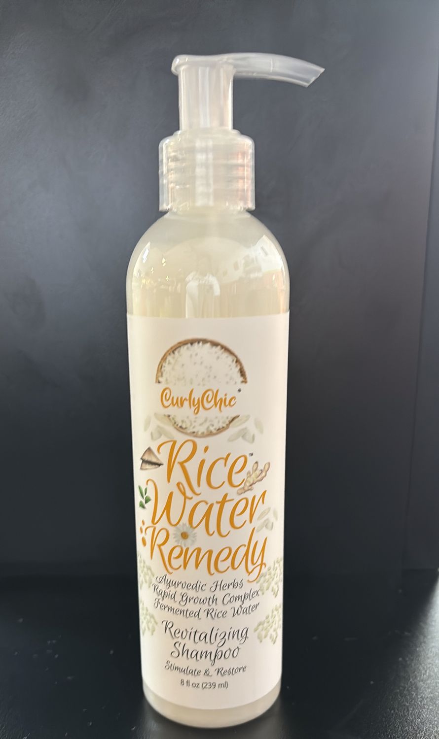 Curly chic rice water remedy shampoo 8 oz