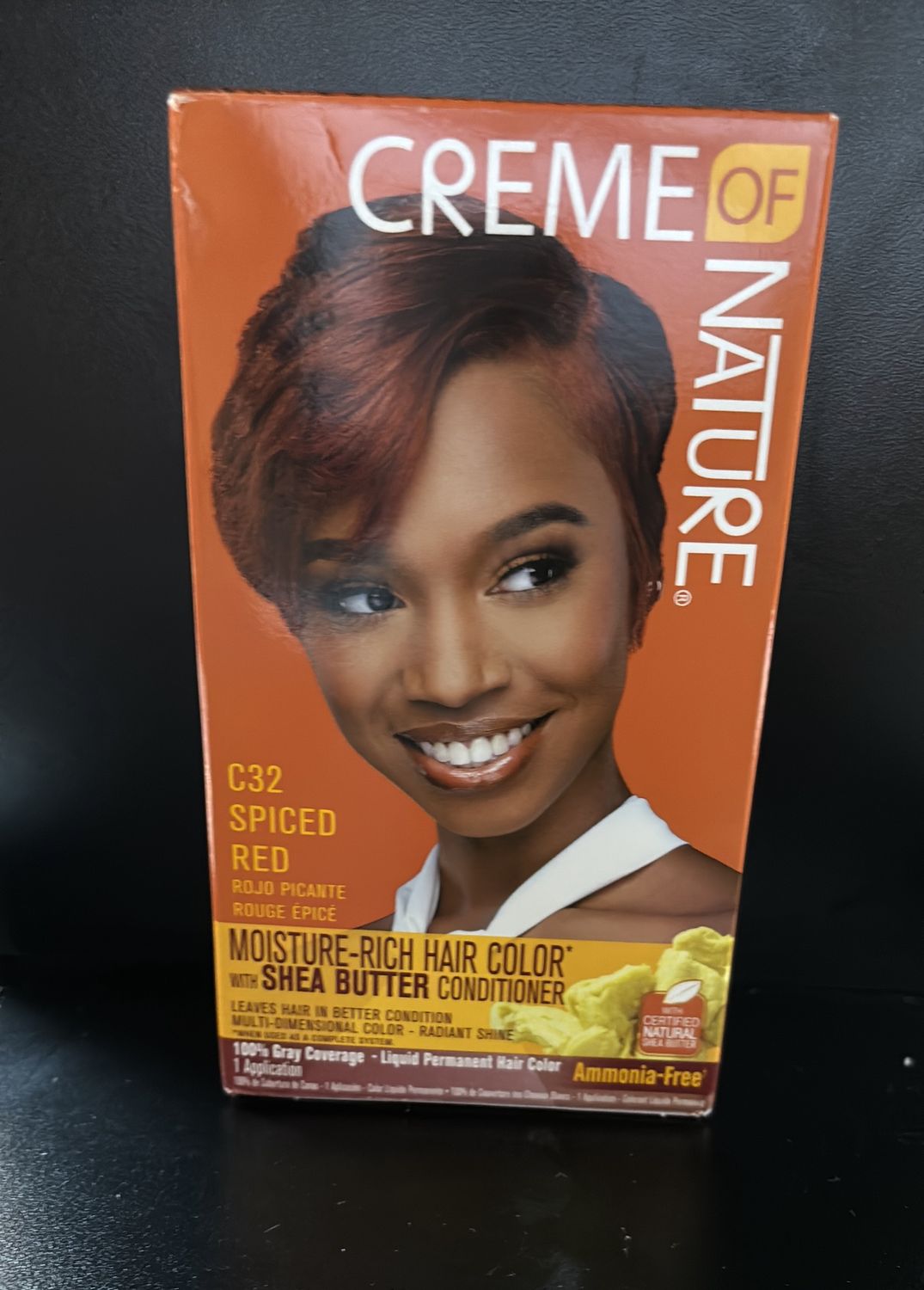 Crème of nature c32 spiced red hair color