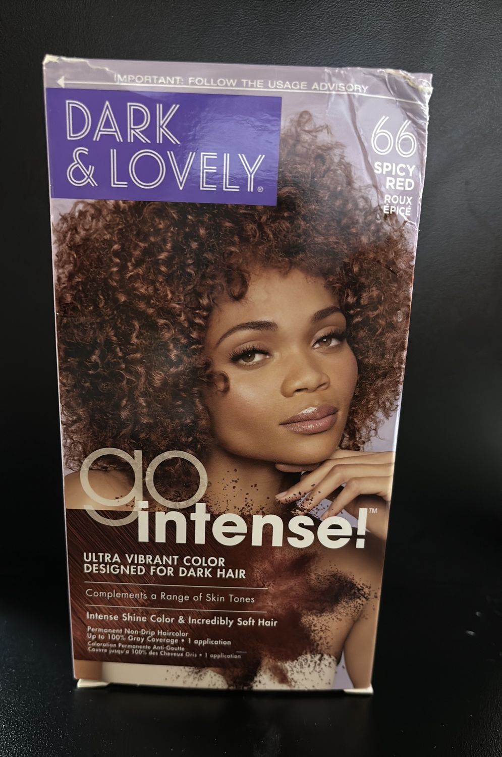 Dark and lovely 66 spicy red go intense hair color