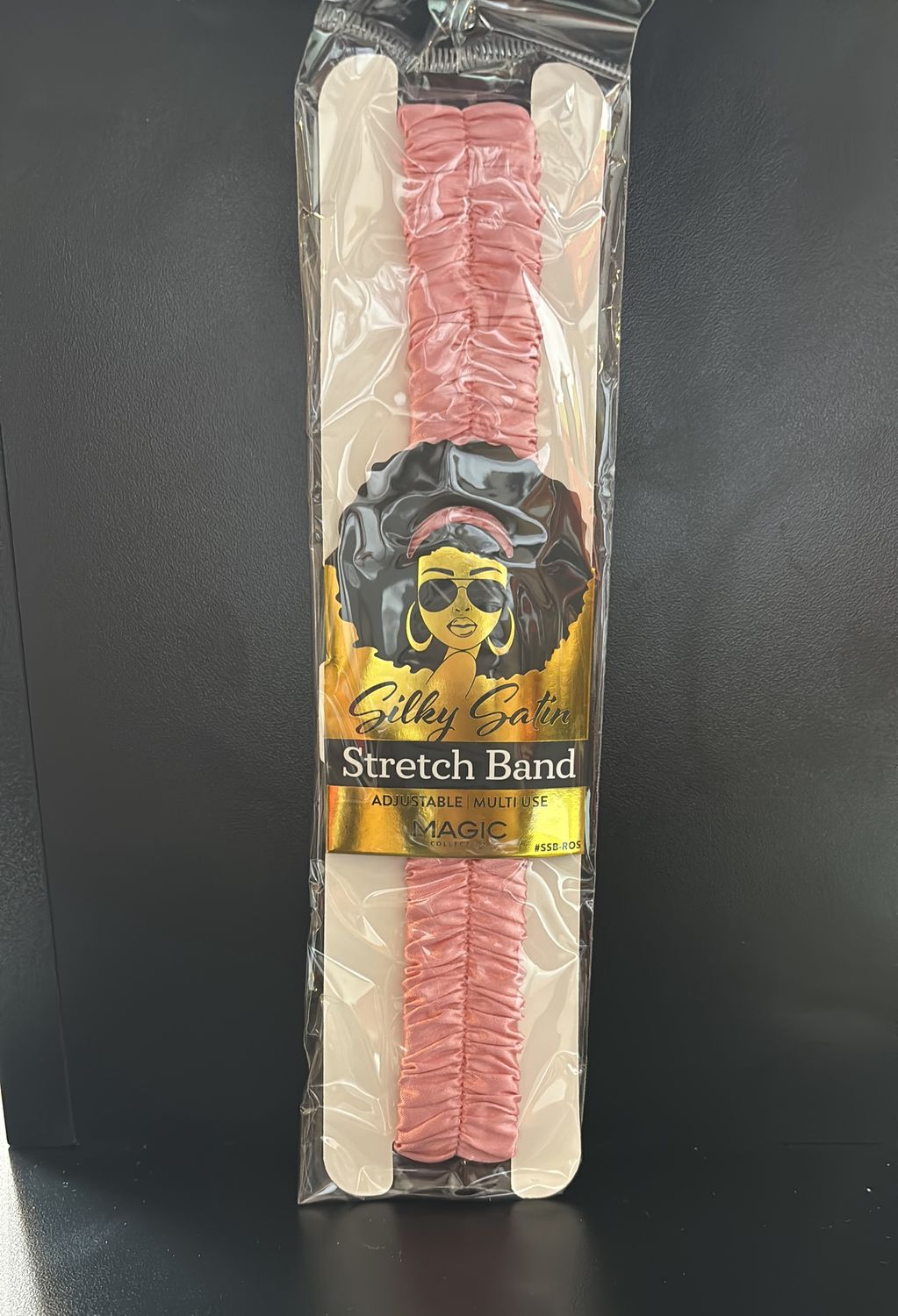 Magic collection silky satin stretch band pink