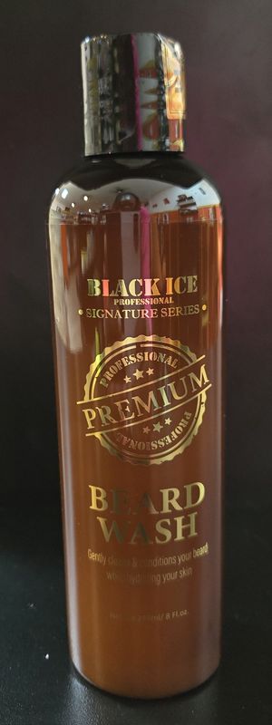 Black ice beard wash