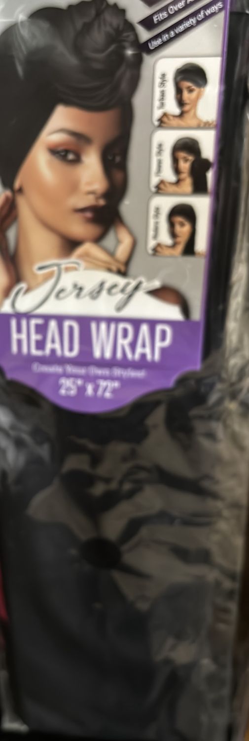 Magic Jersey Head Wrap Blk