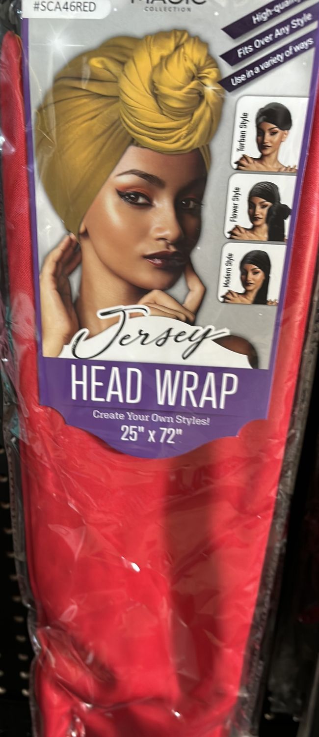 Magic Jersey Head Wrap Red