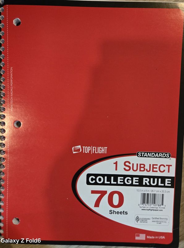 College Rule 70 sheets