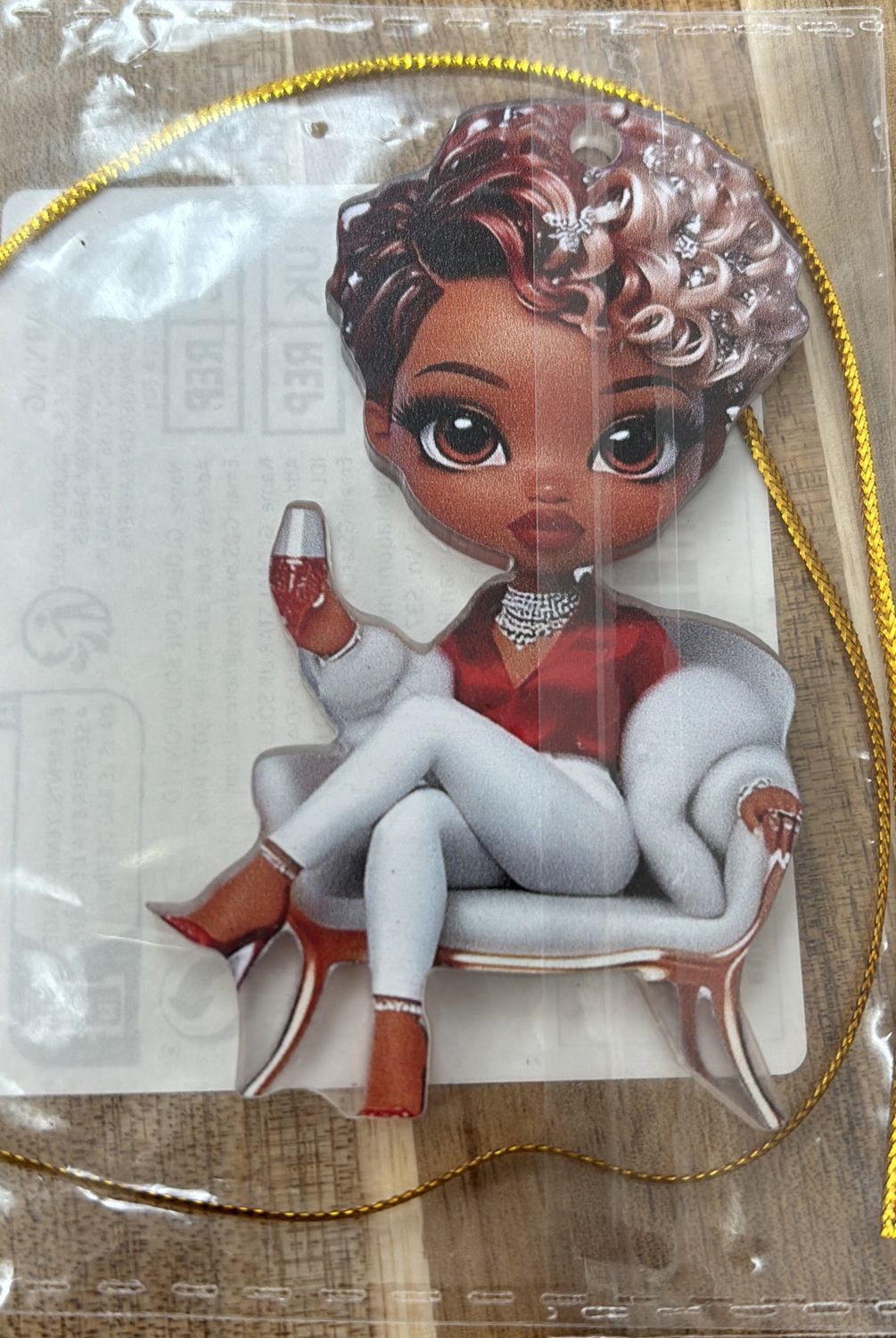 Girl car mirror hanging