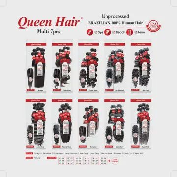 QUEEN HAIR 7PCS MULTI PK