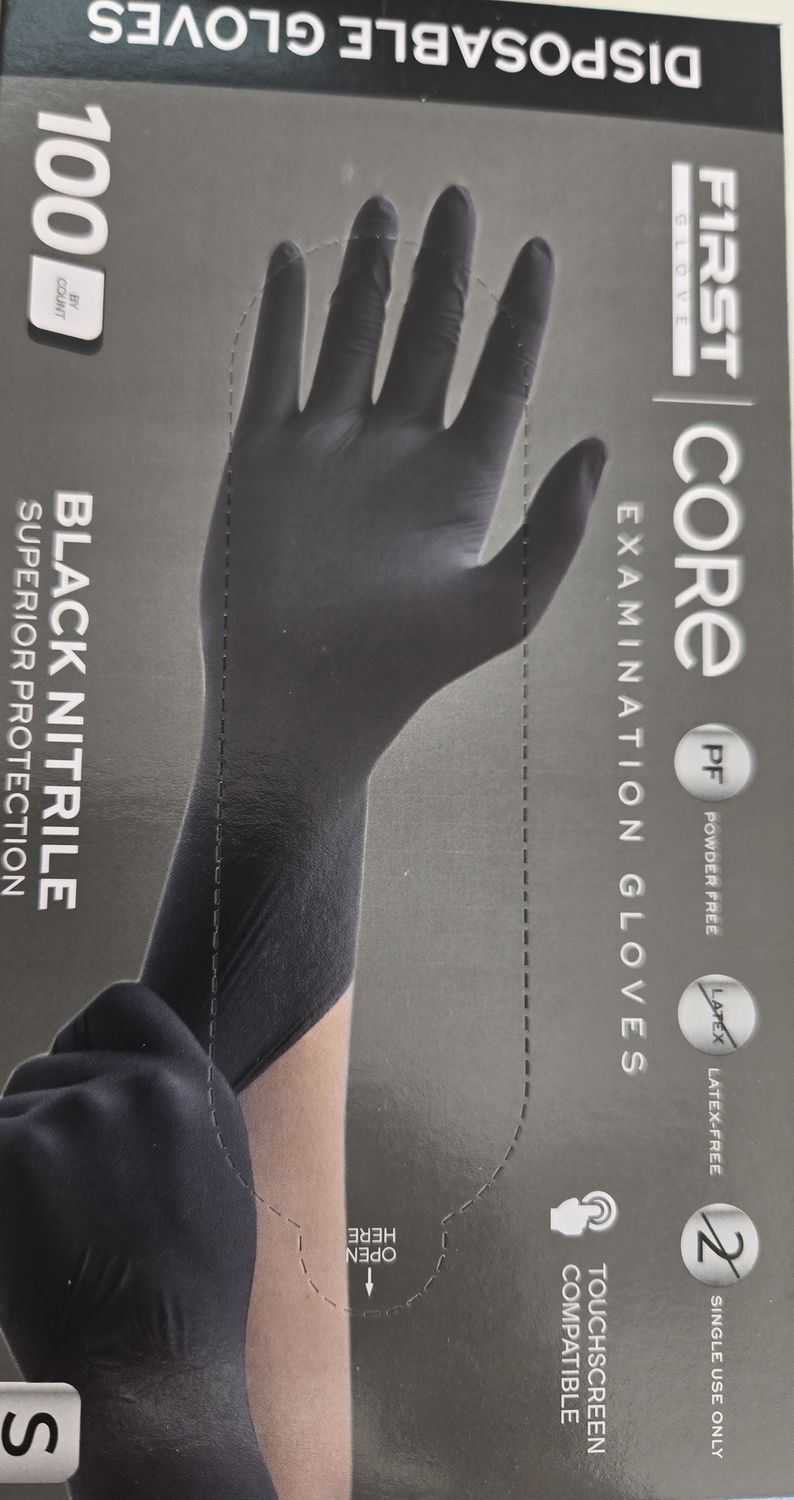 Nitrile exam gloves