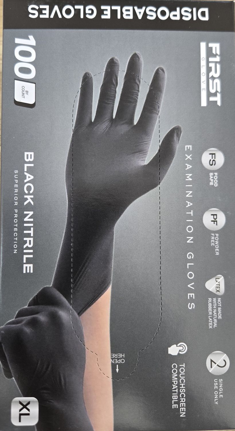 Nitrile gloves x lg