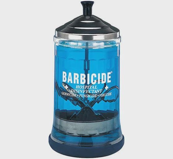Barbicide Disinfectant Glass Jar - Midsize