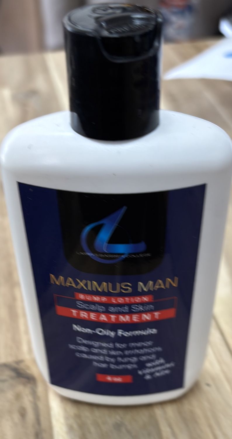 Max man bump  lot sclp &amp; skn trtmnt