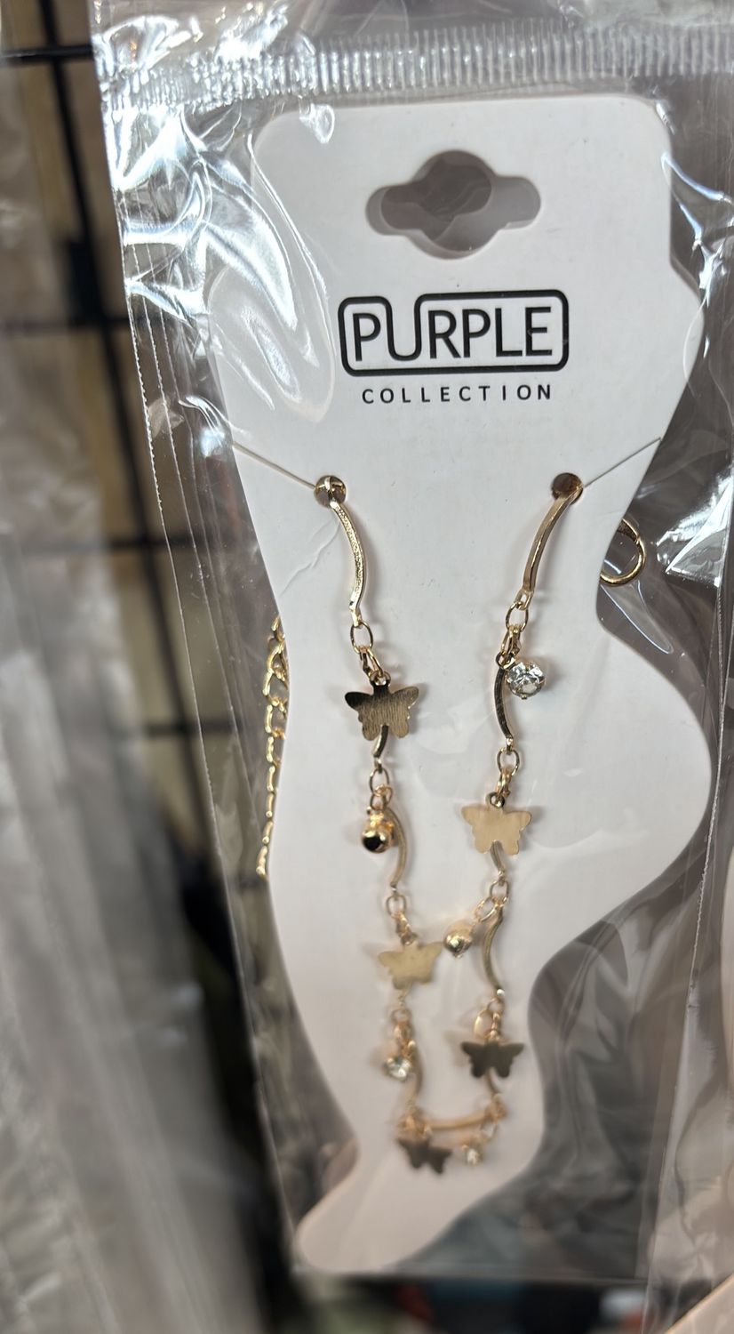 Purple Collection Gold Anklet