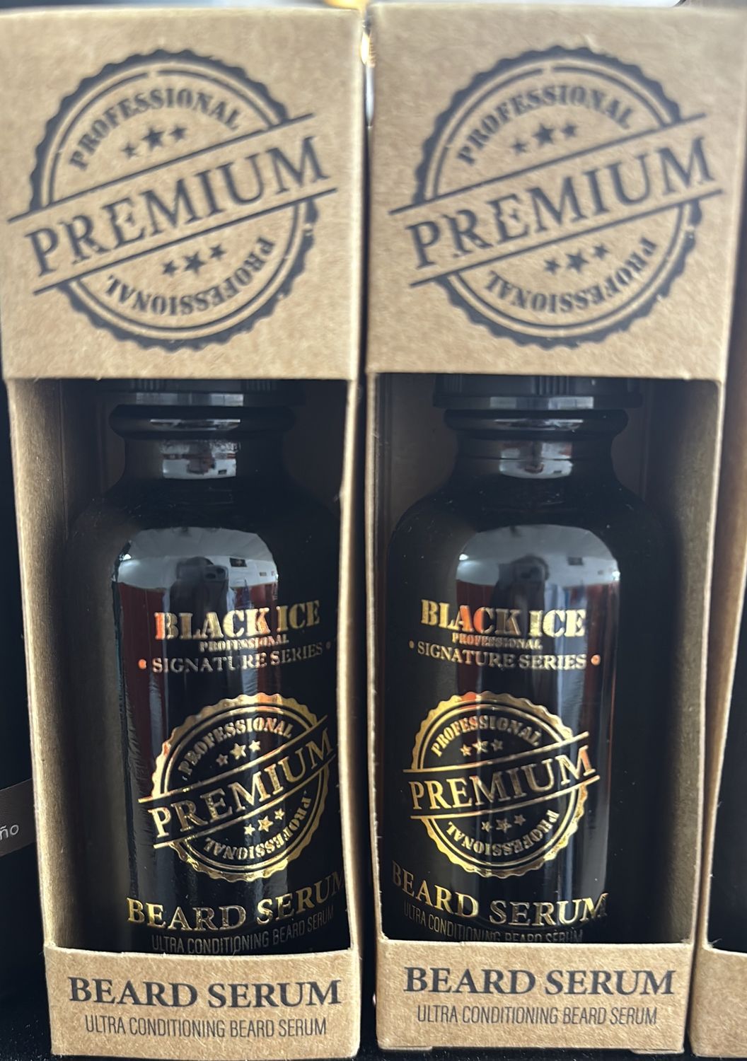 Black ice beard coll serum