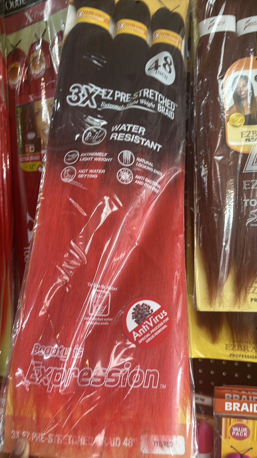 Ez braid 48inch T1b/red