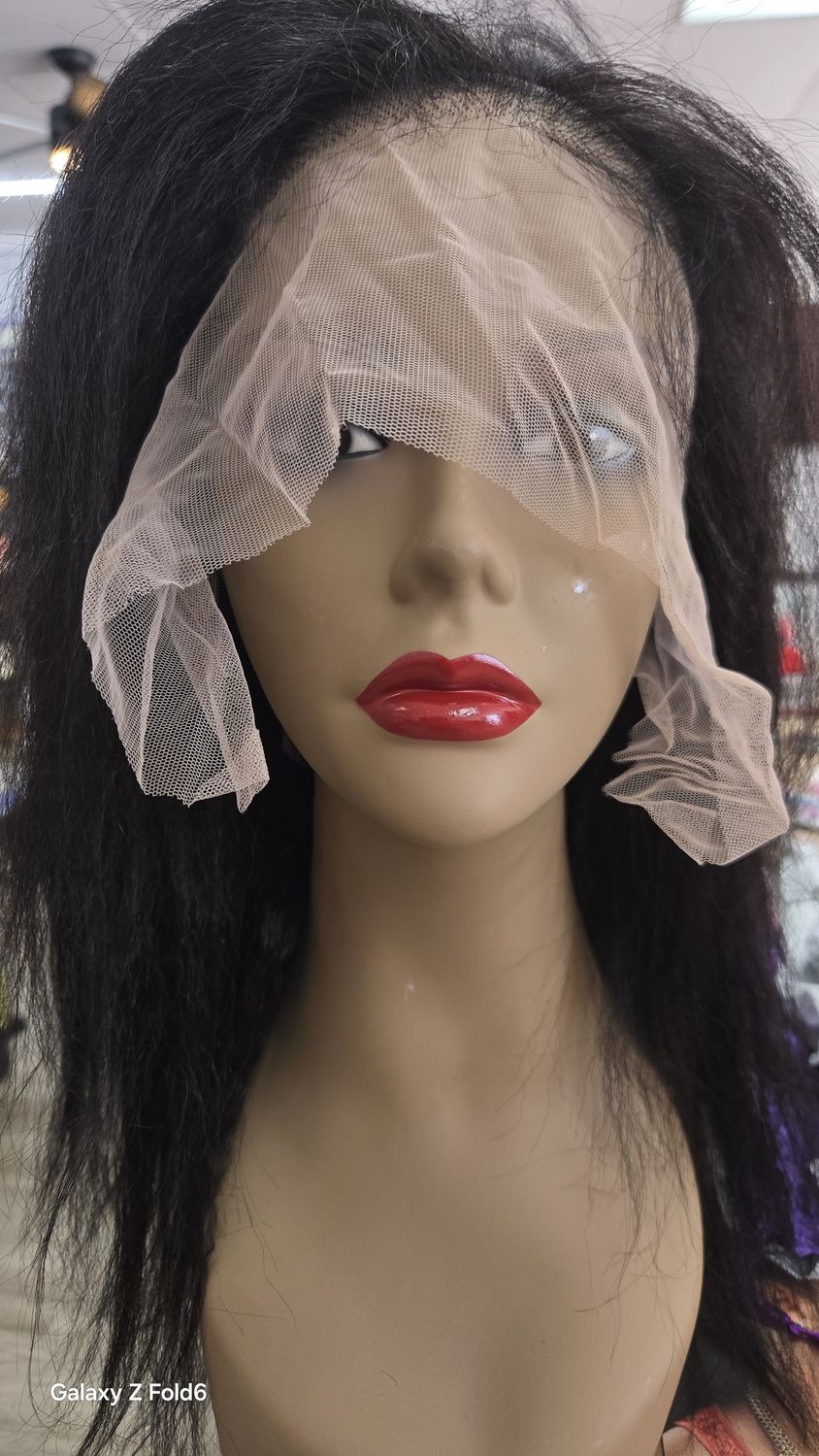 Bling Kinky Straight Wig 18" 13x6